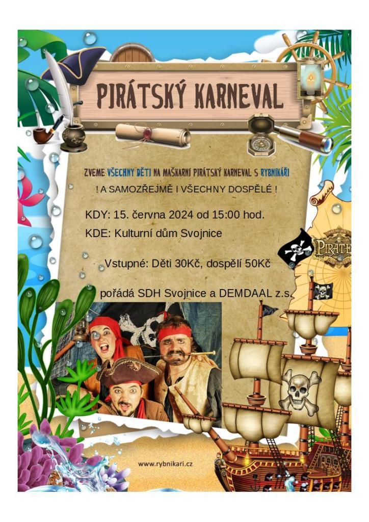 Plakát Pirátský karneval pro děti i dospělé