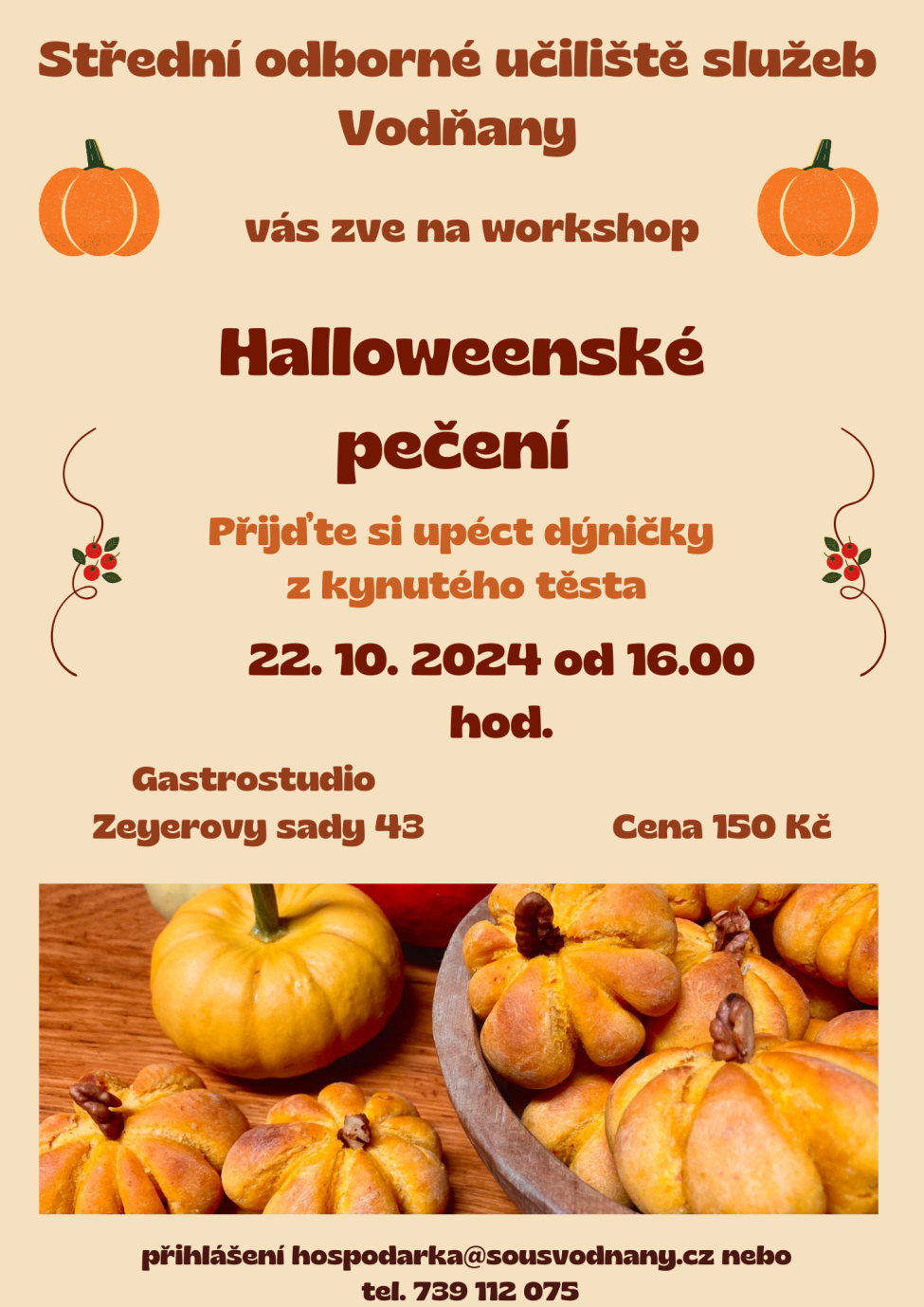 Plakát Halloweenské pečení - workshop