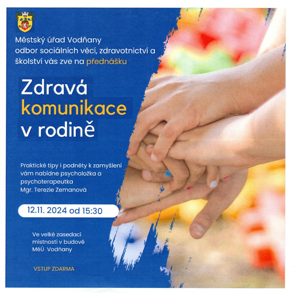 Plakát Zdravá komunikace v rodině