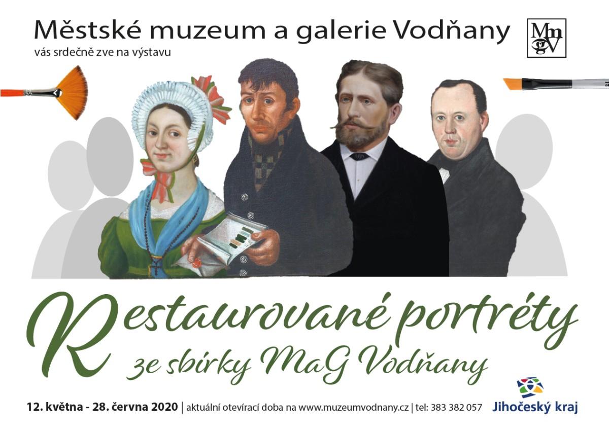 Plakát Restaurované portréty ze sbírky MaG Vodňany