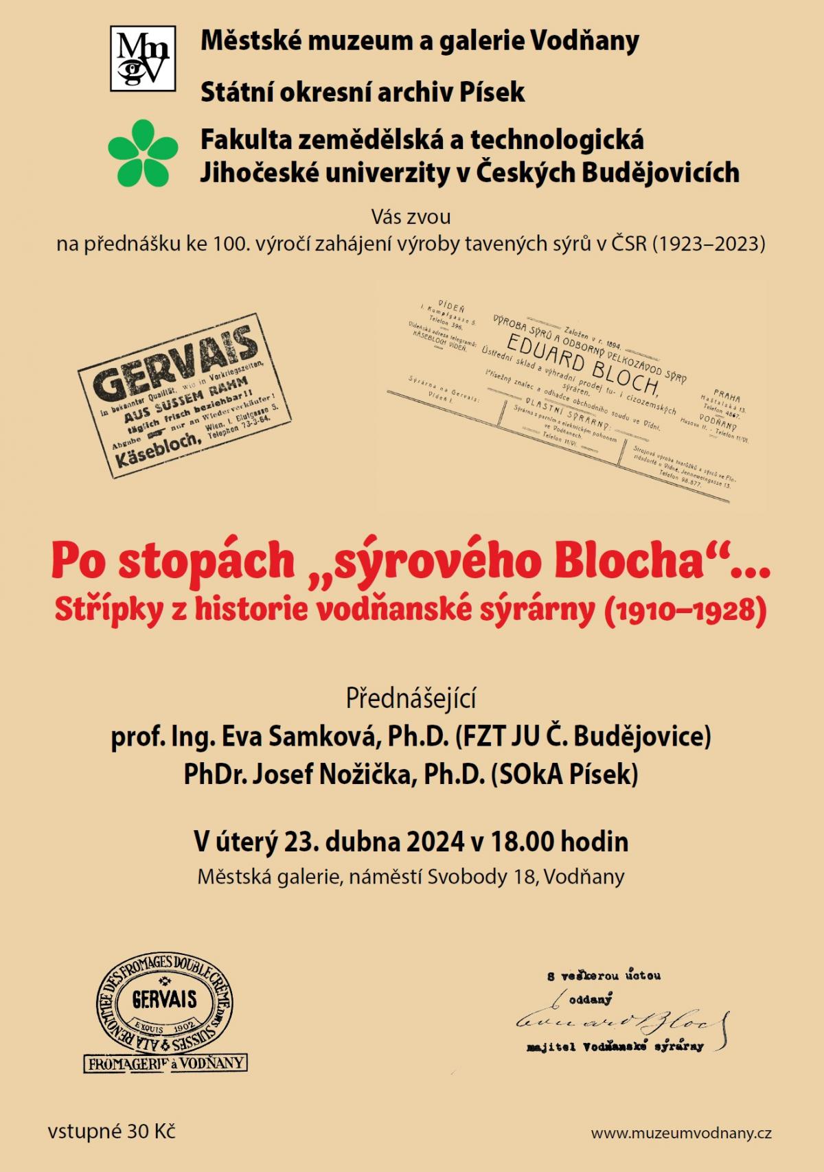 Plakát Po stopách „sýrového Blocha“…
